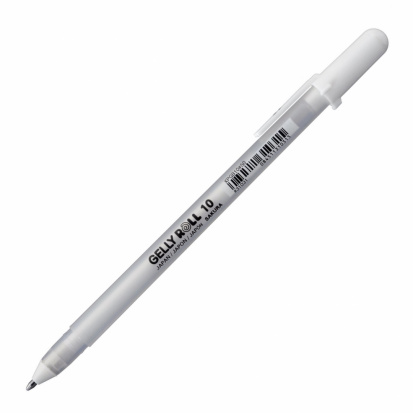 Ручка гелевая белая Sakura "Gelly Roll" толстый стержень